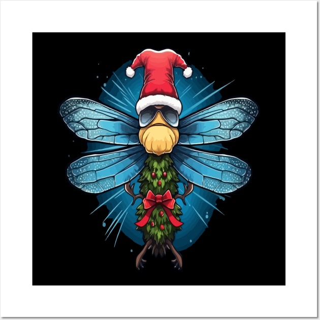 Dragonfly Christmas Wall Art by JH Mart